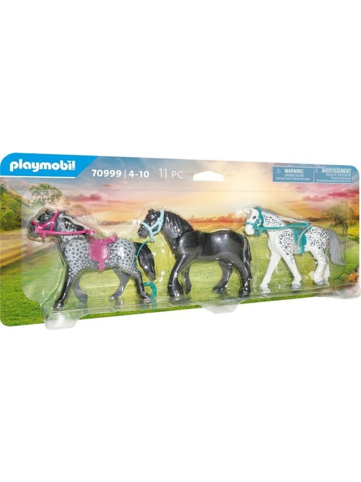 Playmobil 3 Pferde: Friese, Knabstrupper & Andalusier in Mehrfarbig ab 4 Jahre günstig kaufen onesize