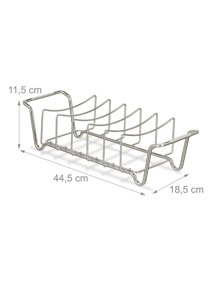 relaxdays Rippchenhalter in Silber günstig kaufen onesize