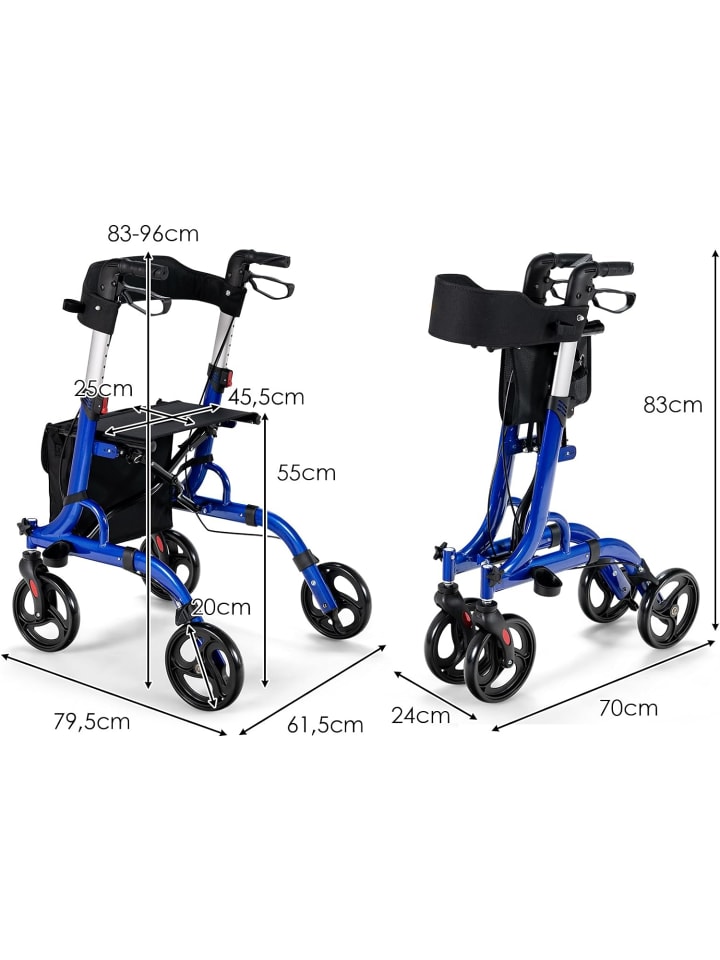 COSTWAY Rollator in Blau günstig kaufen onesize