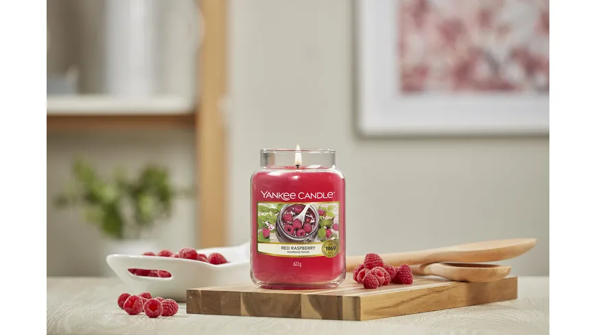 Yankee Candle Große Kerze im Glas Red Raspberry
