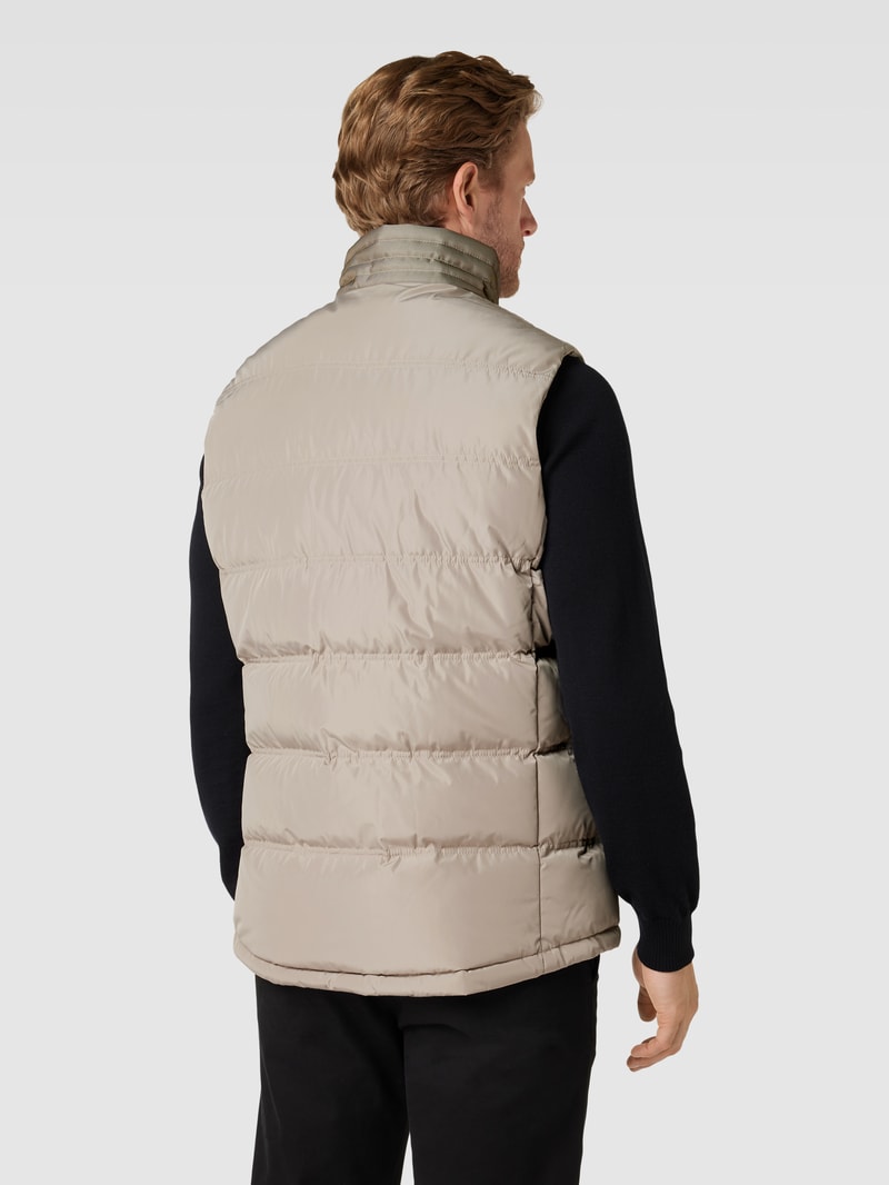 Steppweste mit Label-Applikation Modell 'SNOWDOME' in sand
