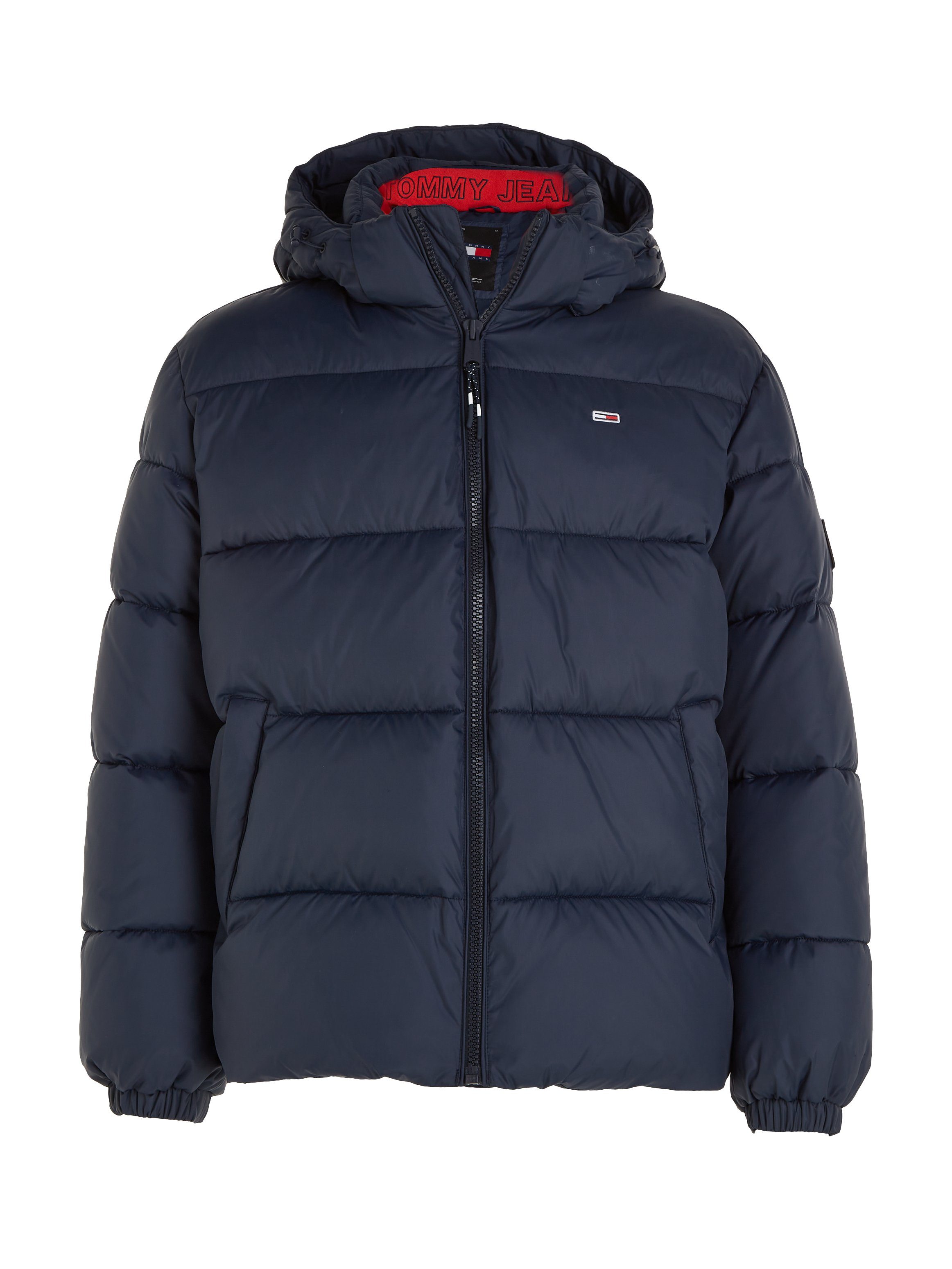 Tommy Jeans Steppjacke TJM ESSENTIAL PUFFER JACKET mit Logoschriftzug in der Kapuze