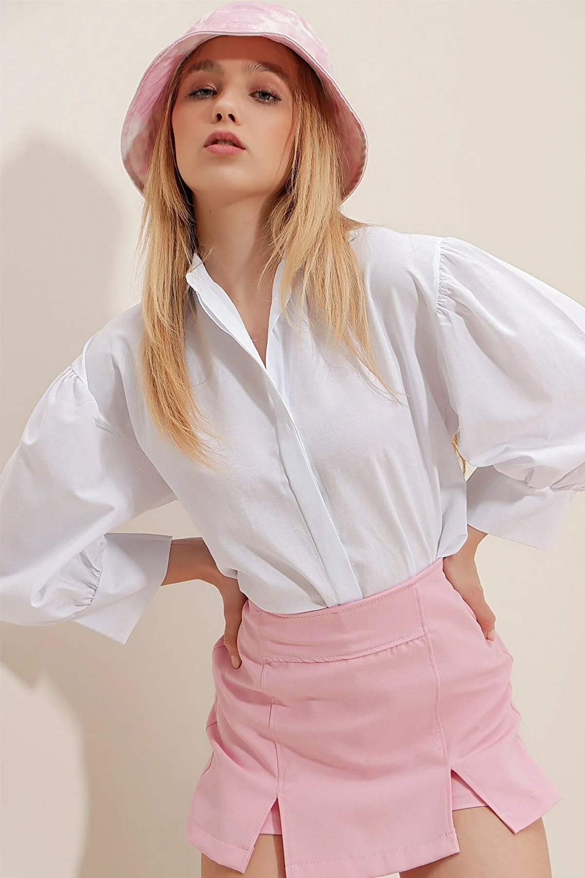 Trend Alaçatı Stili  Hemd - Weiß - Regular Fit