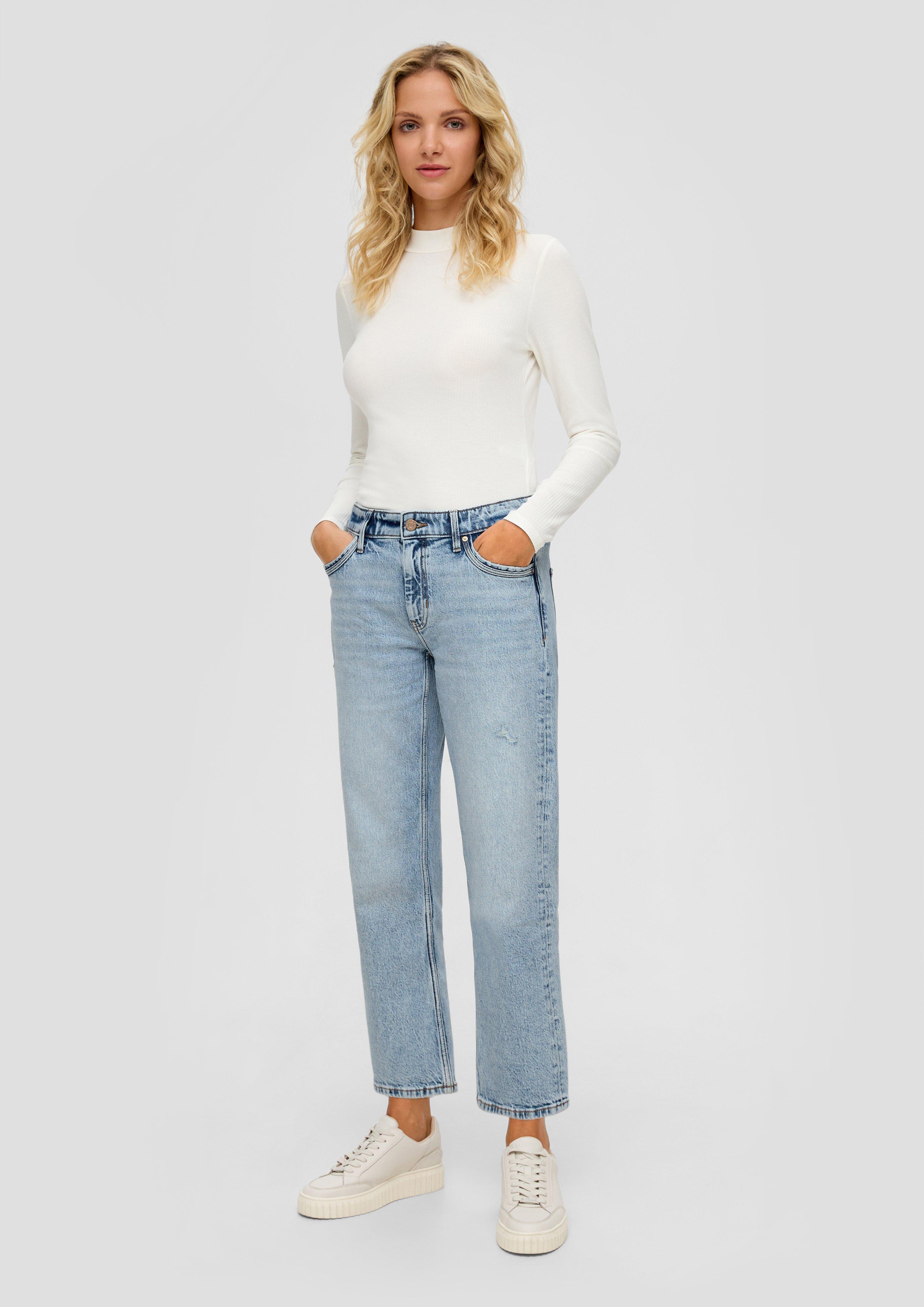 Cropped-Jeans Karolin / Regular Fit / Mid Rise / Straight Leg   2133438-53Z4