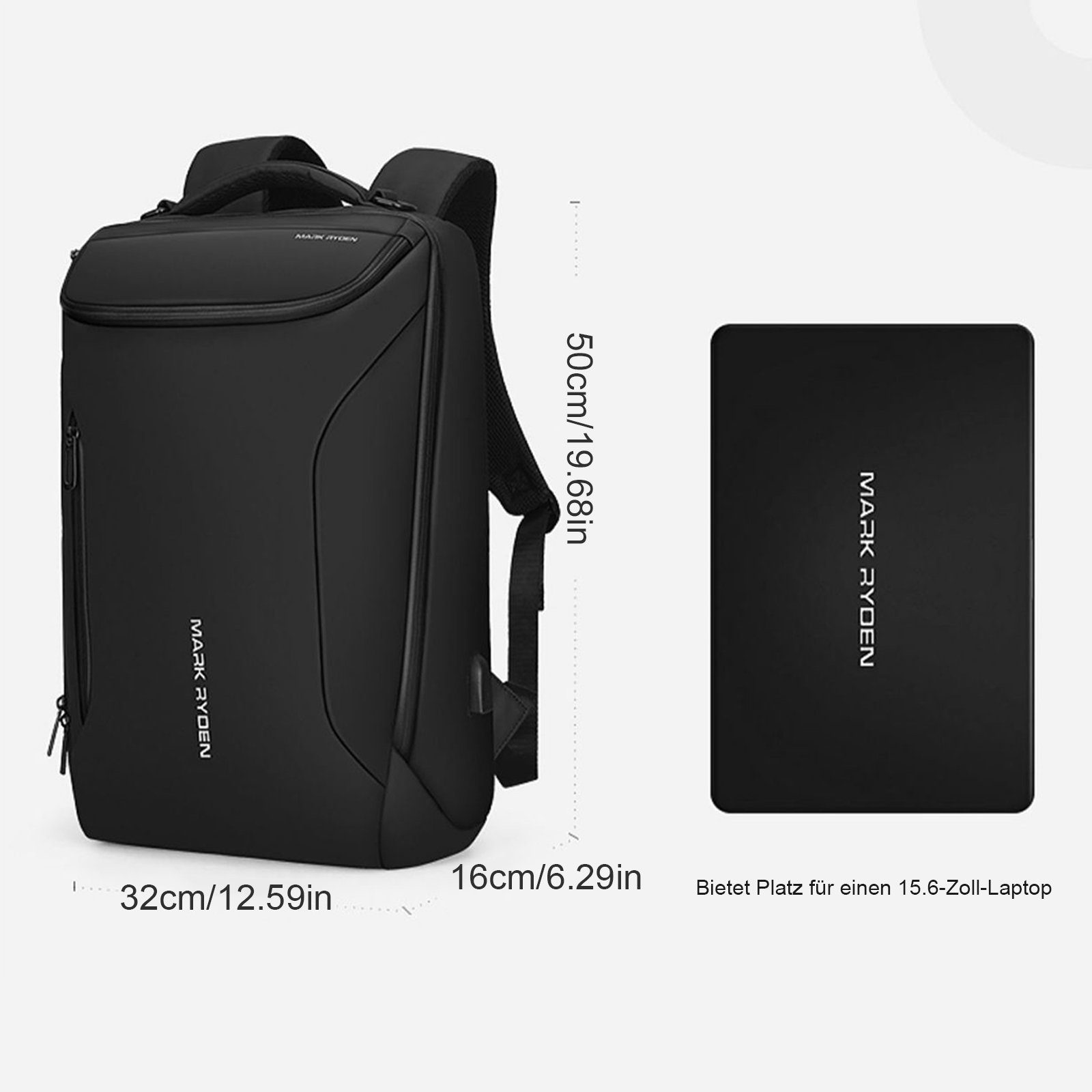 OKWISH Reiserucksack Laptoprucksack Laptop Rucksack Rucksäcke Freizeitrucksack Laptoptasche (Reisen Notebook Laptop Tasche Schule Uni Rucksack Handgepäck, mit USB-Lade-Anschluss, Anti-Diebstahl, Backpack mit Laptopfach), für Herren Damen Jungen Teena