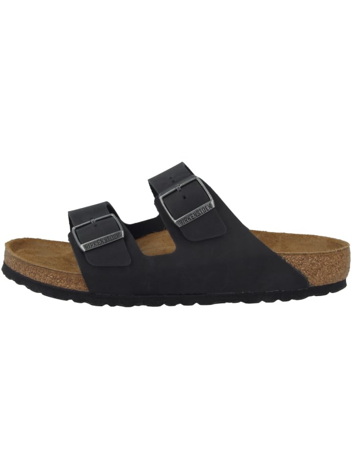 Birkenstock Sandale Arizona SFB geöltes Nubukleder Weichbettung normal in schwarz günstig kaufen