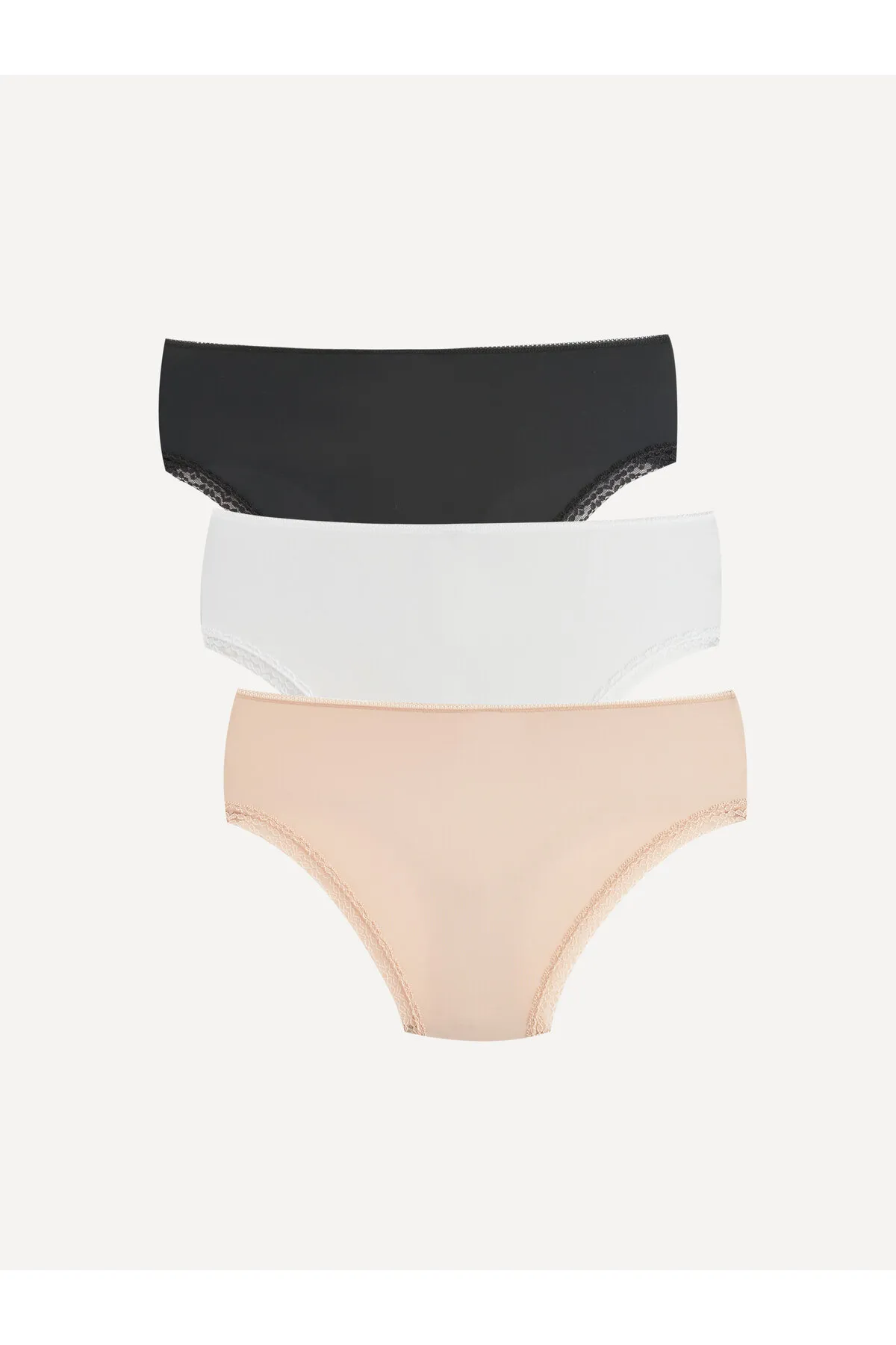 LC Waikiki  Hipster-Höschen mit Spitzendetail, 3er-Pack