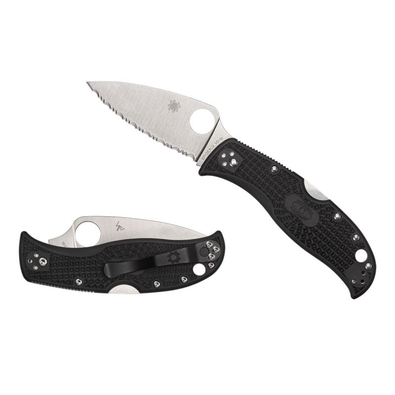 Spyderco Leafjumper FRN Black Serrated C262SBK