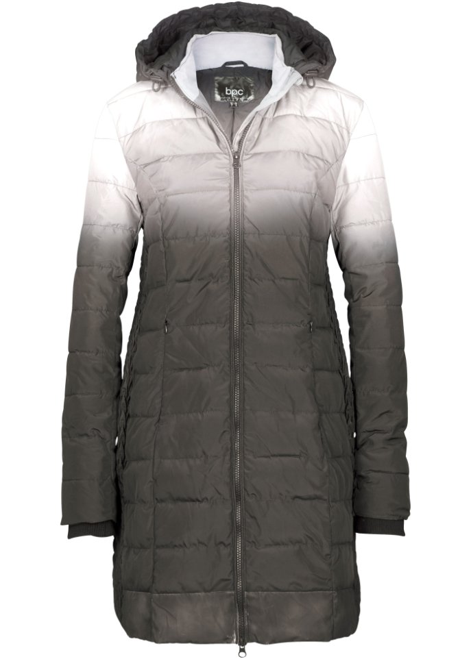 Steppjacke mit Farbverlauf und elastischem Einsatz seitlich