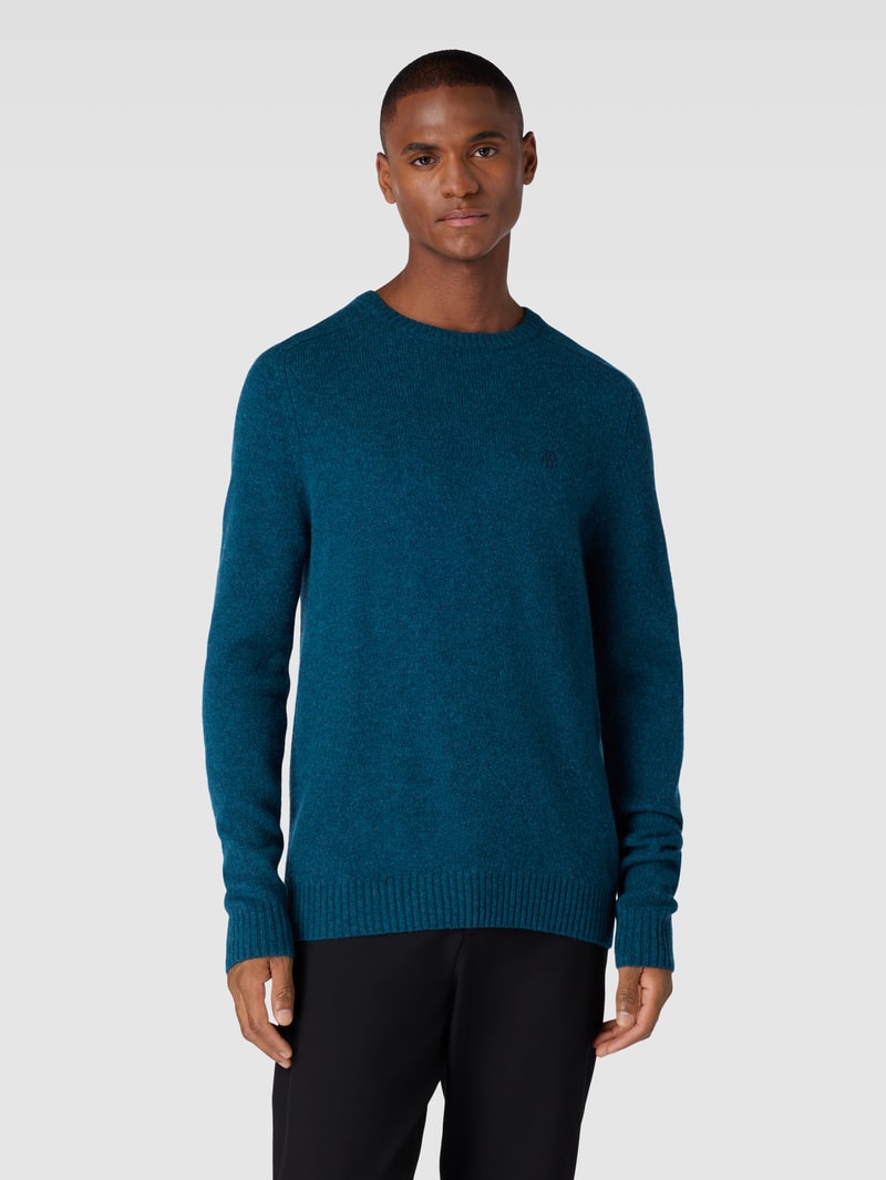 Strickpullover aus Lammwolle Modell 'TANGUY' in lagune meliert