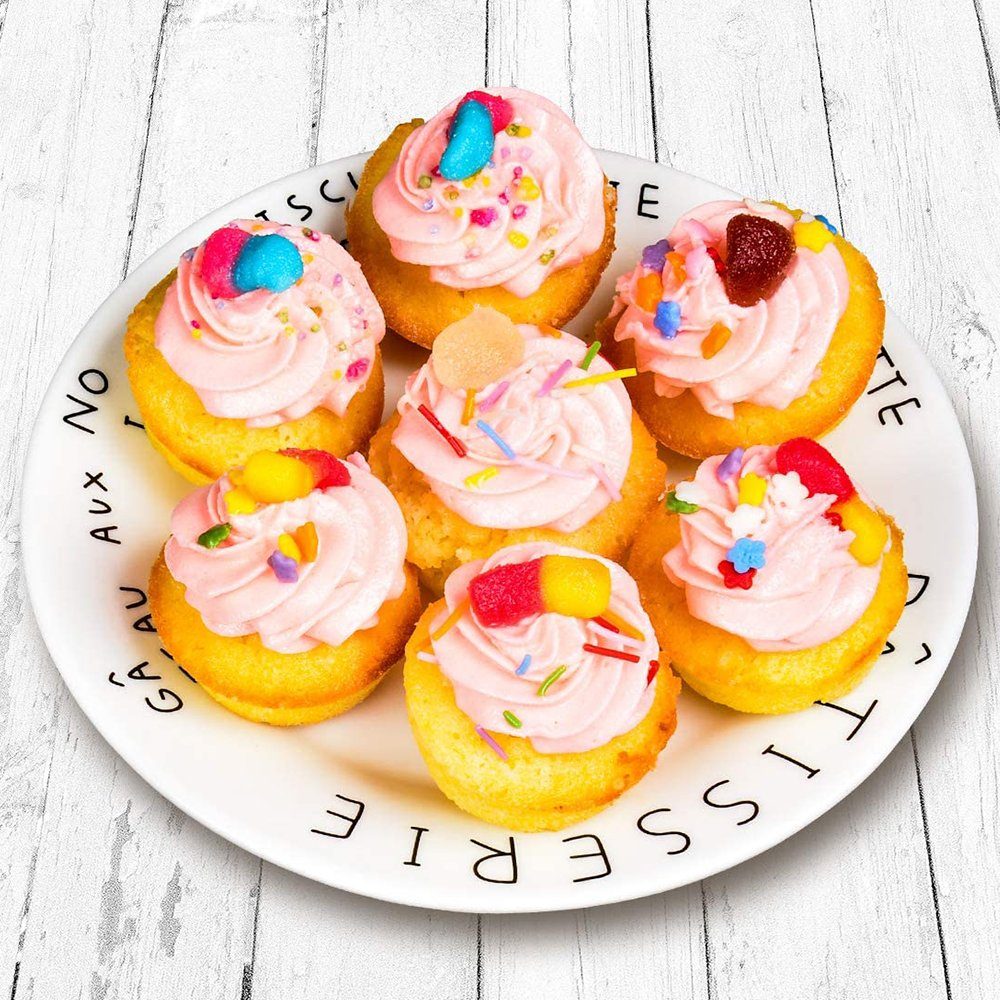 Fokelyi Muffinform Mini-Silikon-Cupcake-Form-Set, Mini-Muffinform für 24 Tassen