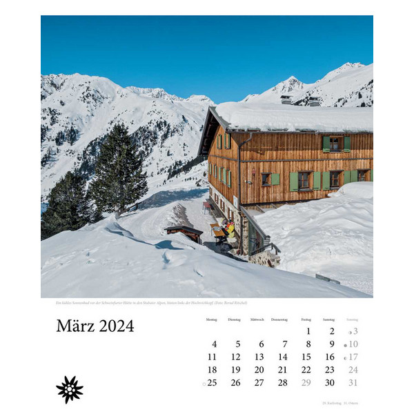 HÜTTEN UNSERER ALPEN 2024 - Kalender