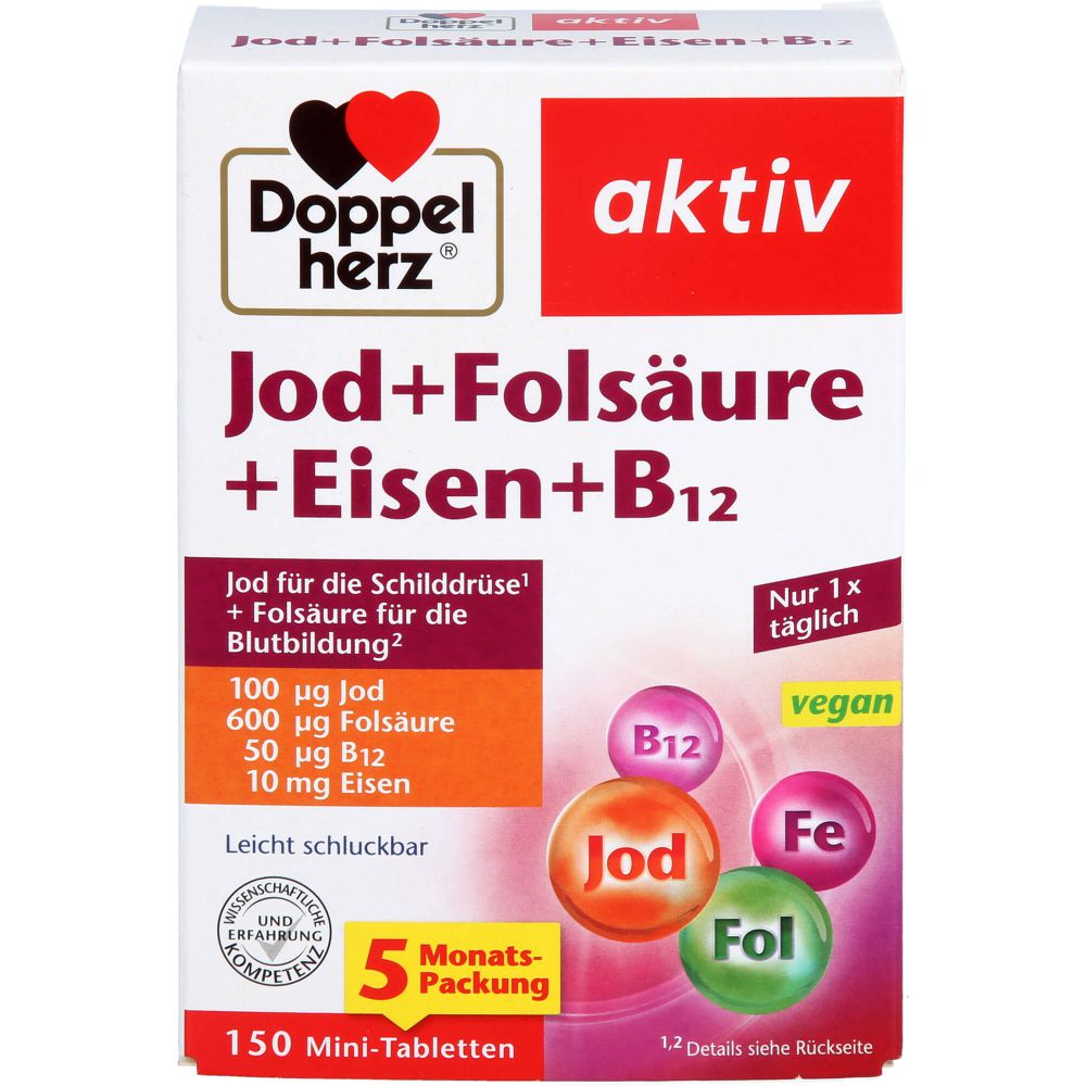 Jod+Folsäure+Eisen+B12