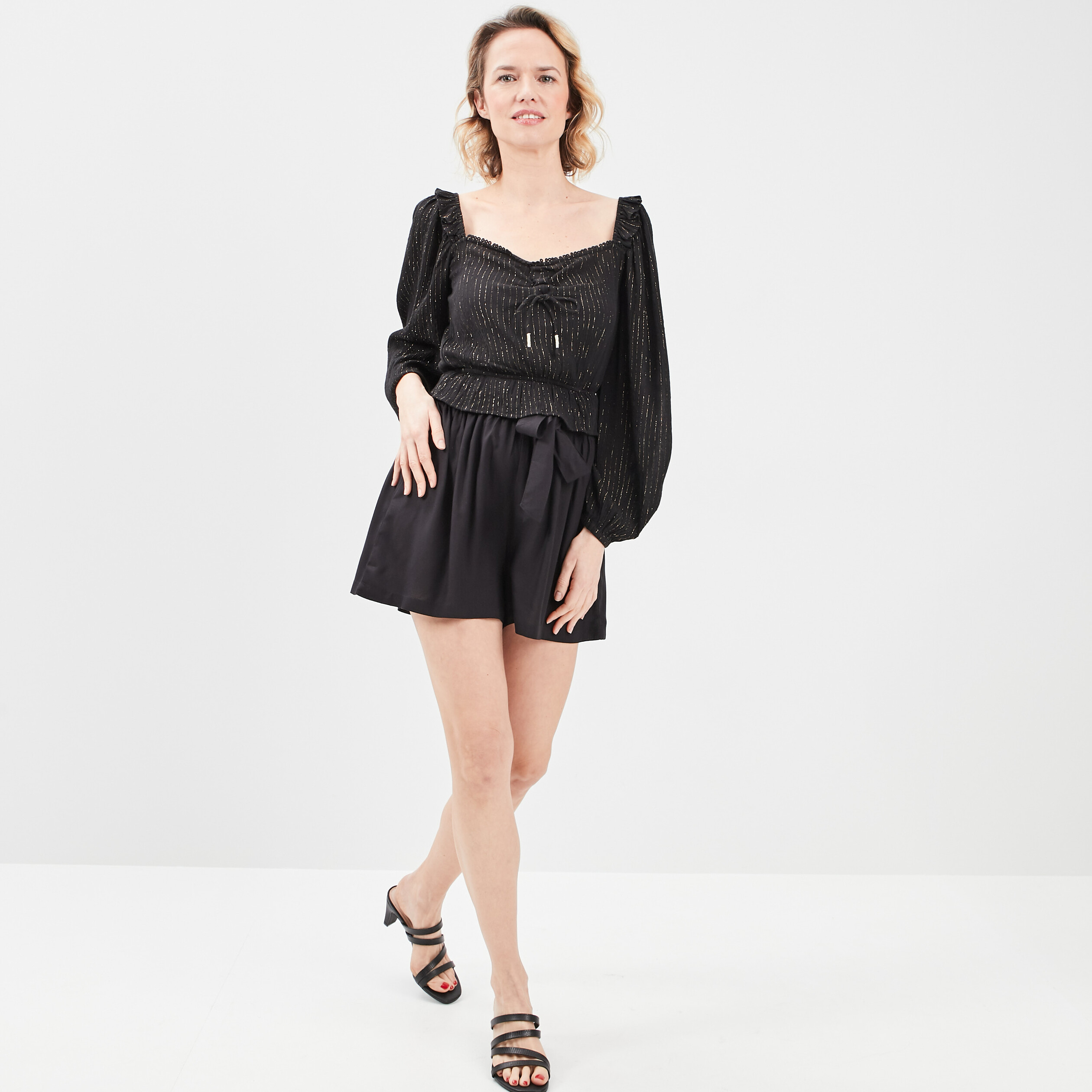 Short ample fluide noir femme | La Halle