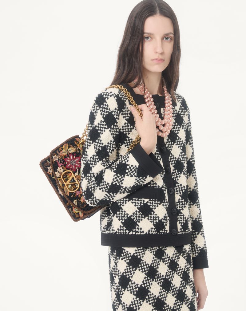 Valentino Garavani Bolsa de Ombro Bordada Vain