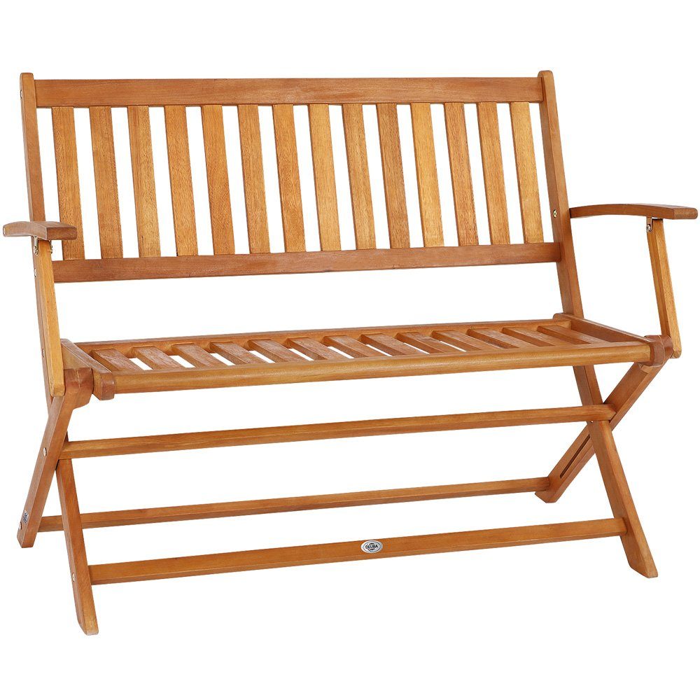 Casaria Gartenbank, Eukalyptus Holz FSC® Klappbar 120x55x91cm 320kg Belastbar Hohe