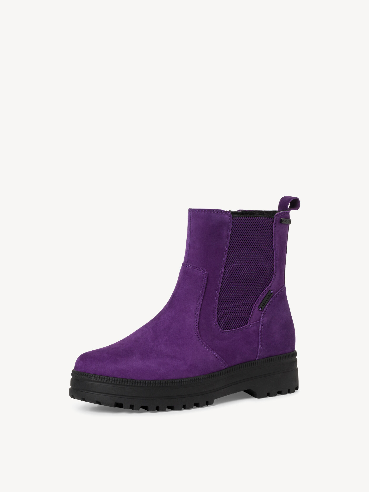 Bottine en cuir - mauve