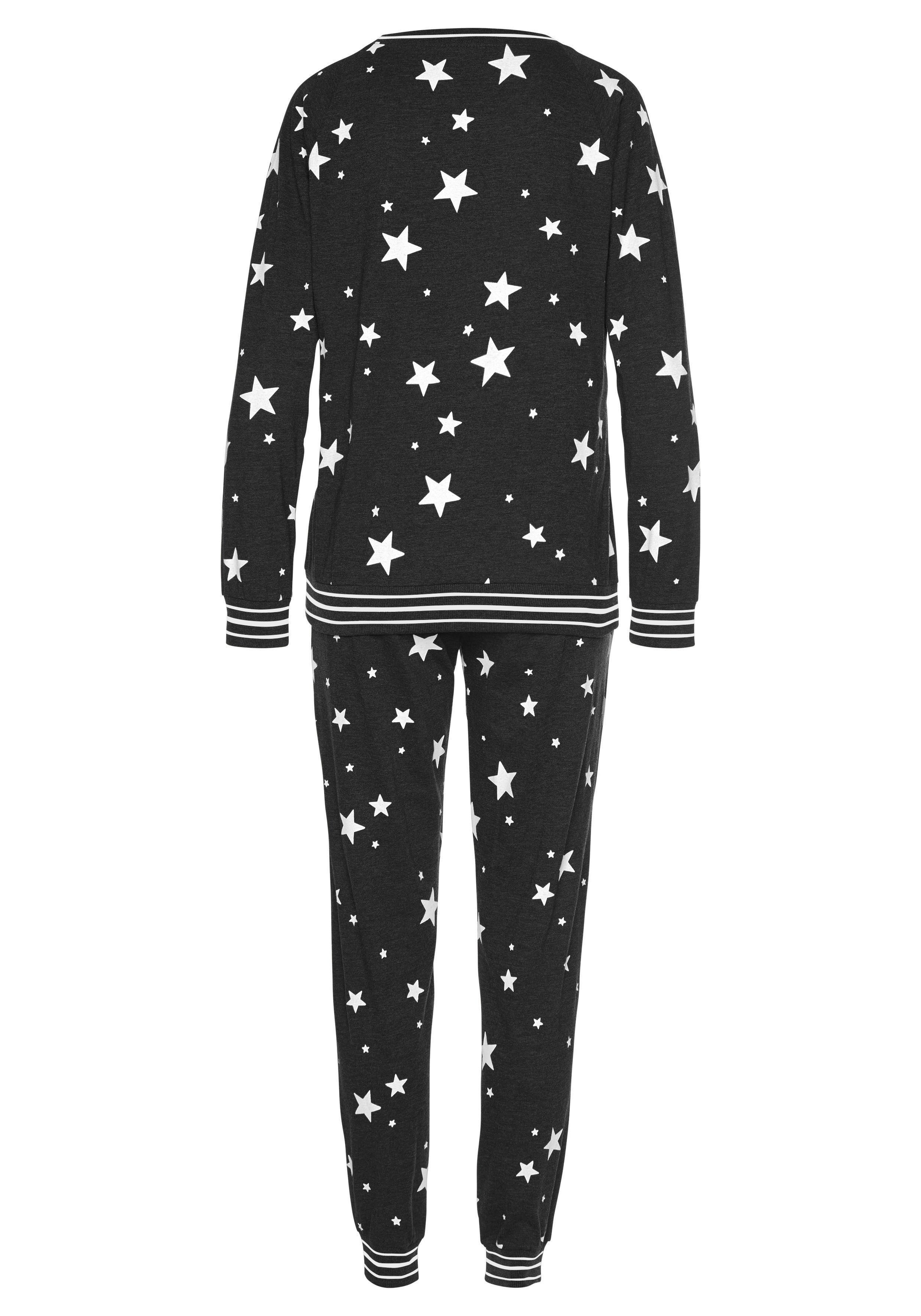 Vivance Dreams Pyjama (2 tlg., 1 Stück) mit Sternedruck