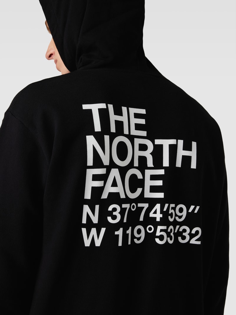 Hoodie mit Rückenprint Modell 'COORDINATES' in schwarz