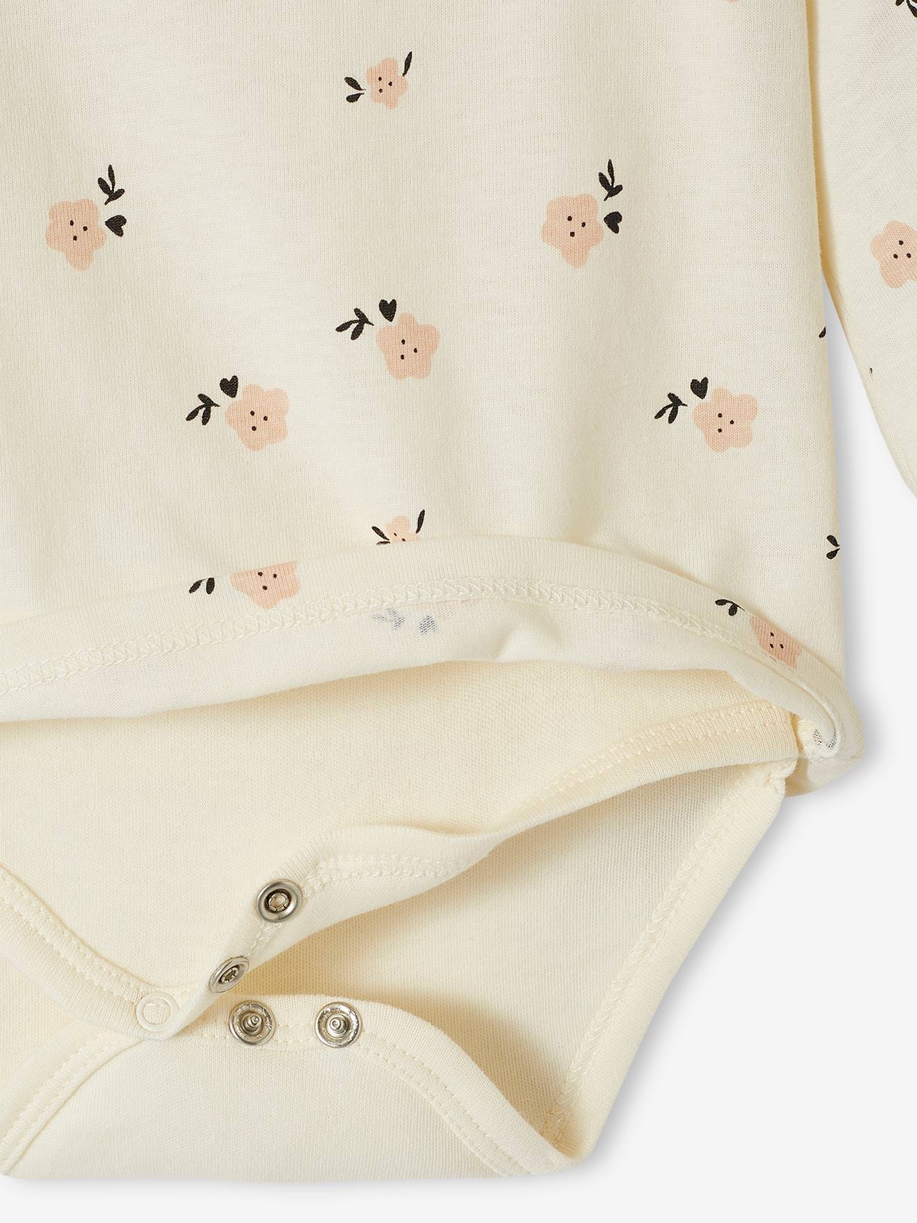 Vertbaudet Baby Shirtbody aus Bio-Baumwolle Oeko-Tex - wollweiß