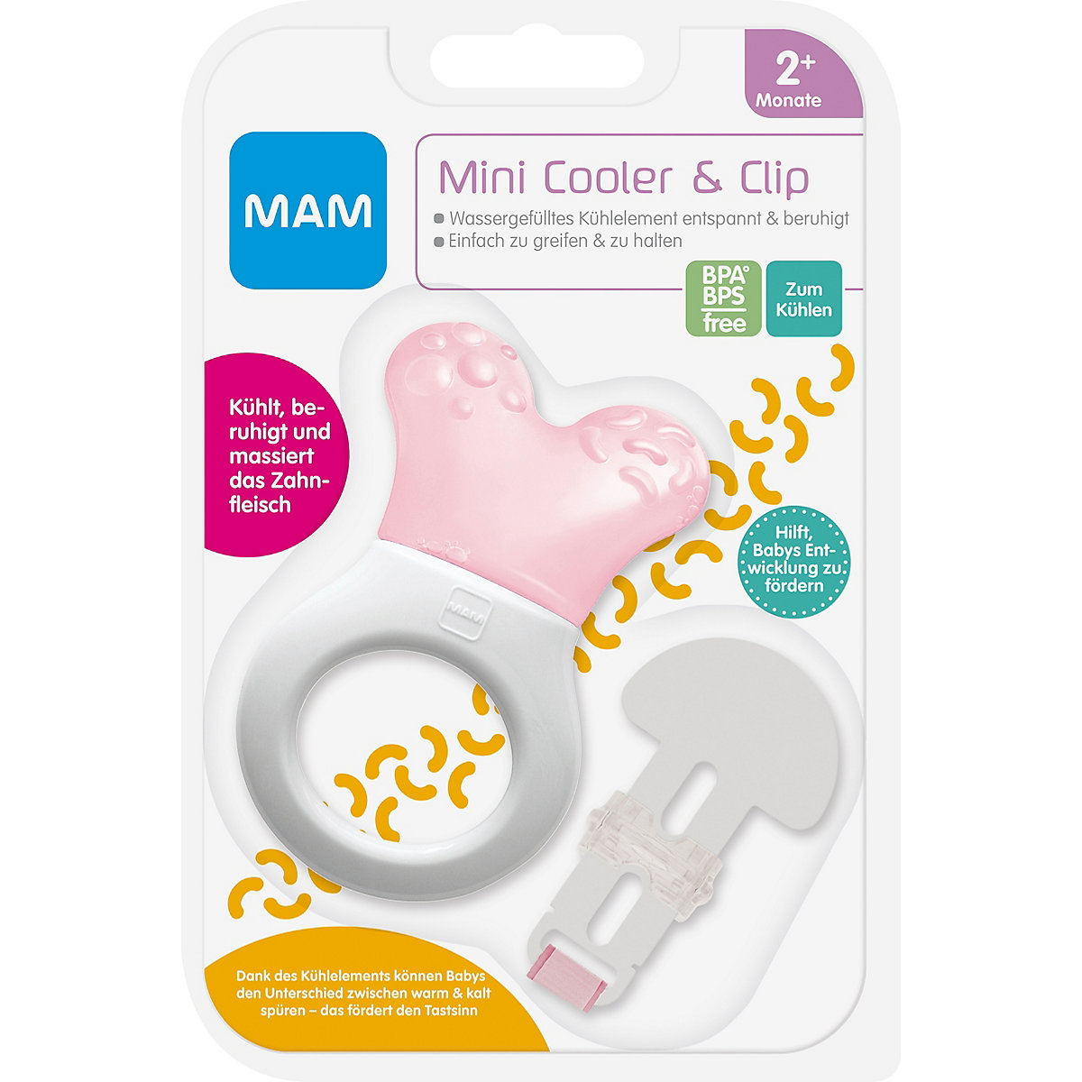 MAM Mini Cooler & Clip 2+ Mon., 1 Stk, rosa