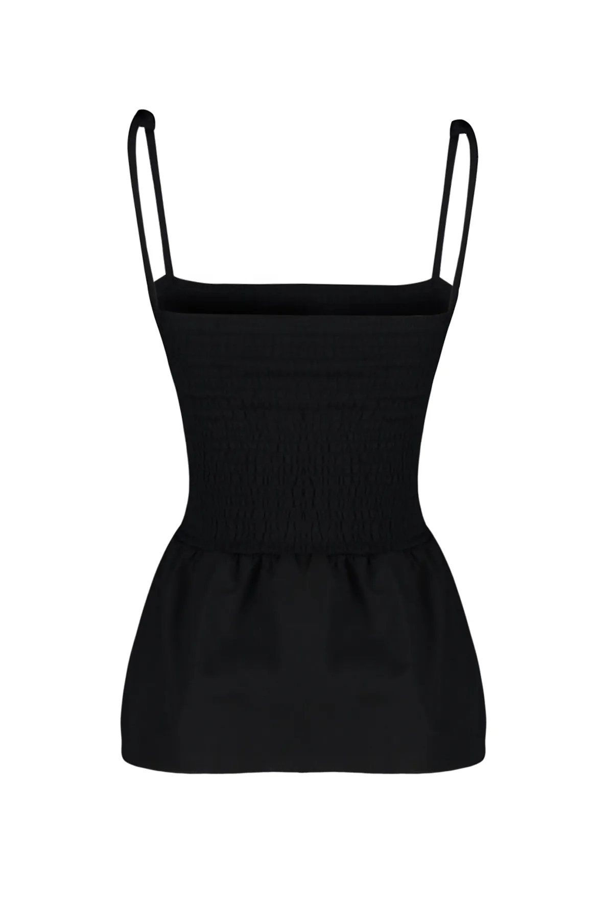 Trendyol Collection  Schwarze Baumwollpopeline-Bluse mit detailliertem Riemen und flexiblem Strick TWOSS24BZ00393