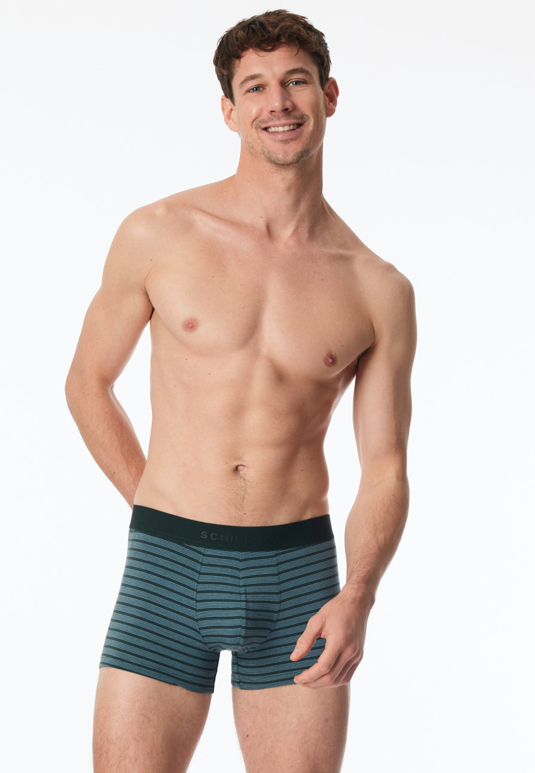 Shorts 3er-Pack Organic Cotton Webgummibund uni/gestreift mehrfarbig - 95/5