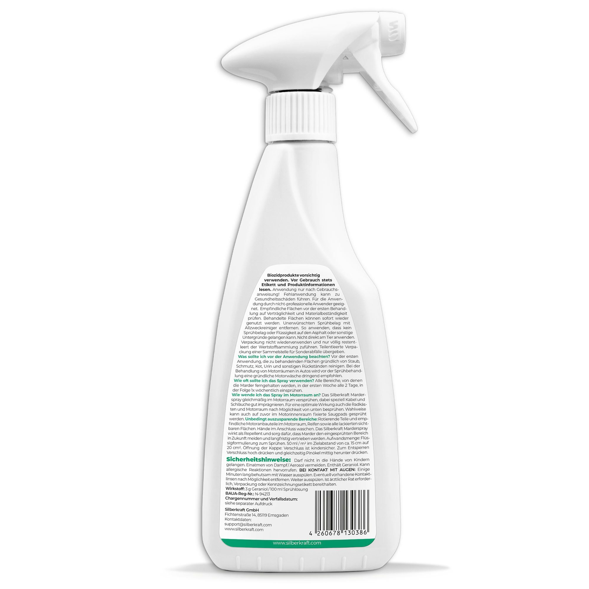 Silberkraft Insektenspray Marderspray 500 ml, 500 ml, 1-St.
