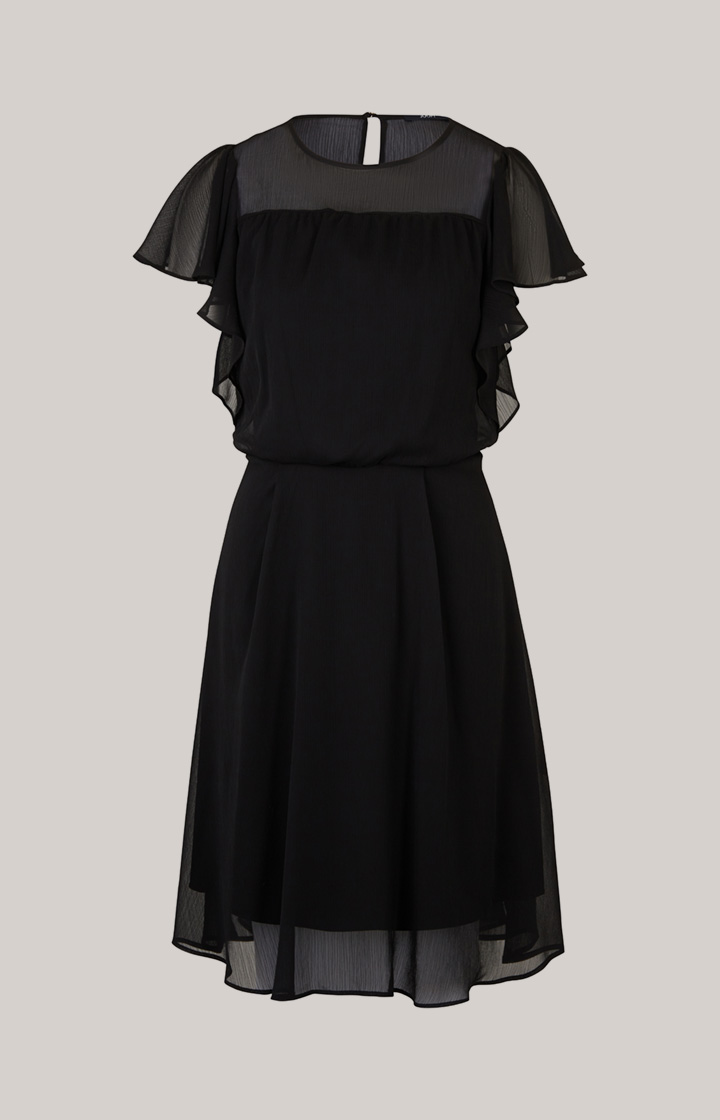Chiffon-Kleid in Schwarz