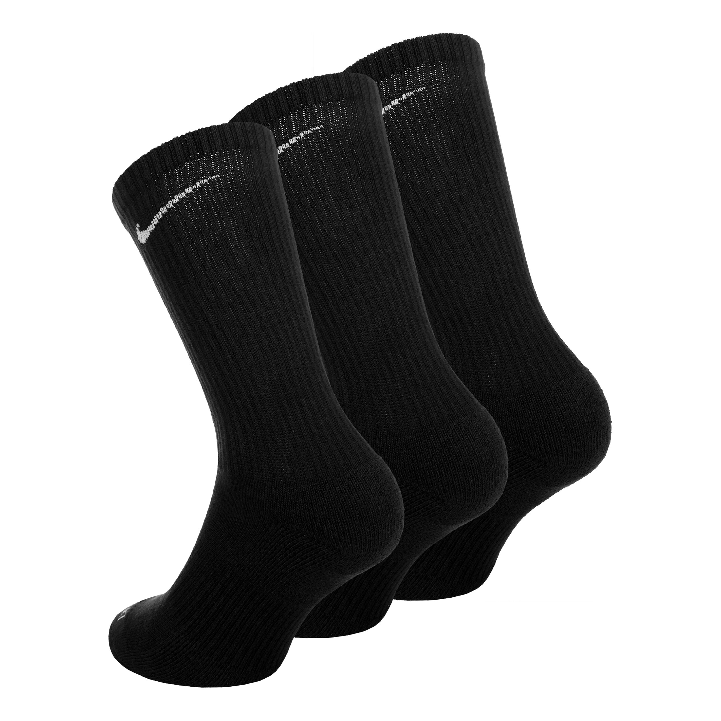 Everyday Plus Cushioned Crew Sportsocken 3er Pack - Schwarz