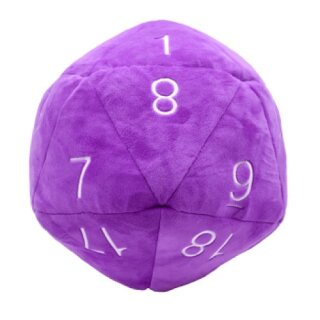 UP - Dice - Jumbo D20 Novelty Dice Plush in Purple with White Numbering