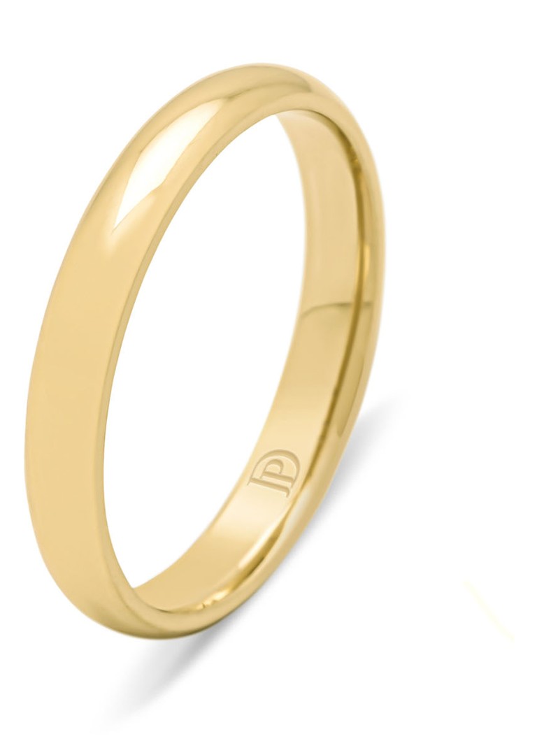 Diamond Point Yellow Gold Wedding Ring