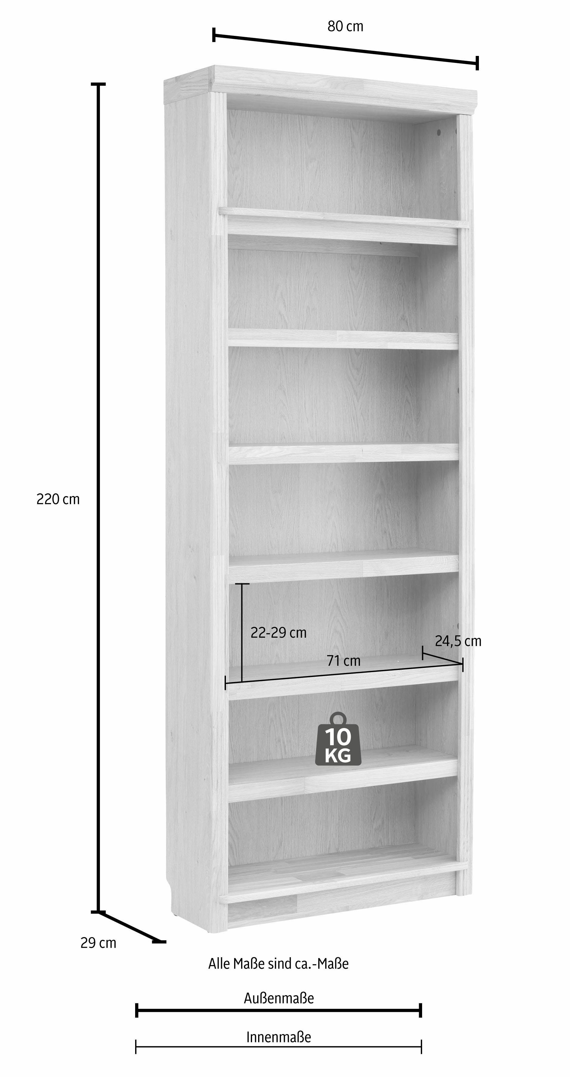 Home affaire Bücherregal Soeren, in 2 Höhen und 2 Tiefen, mit viel Stauraum