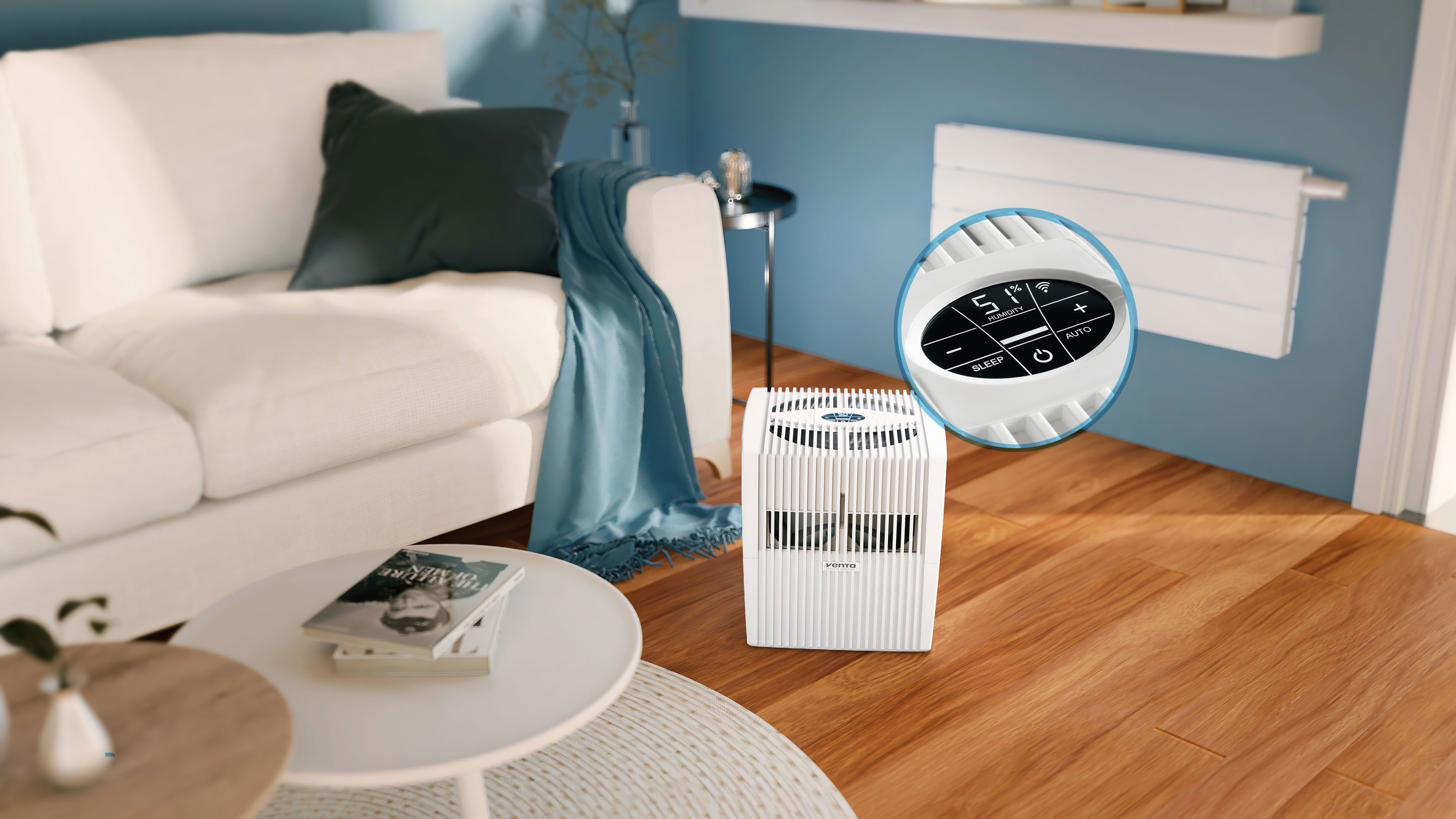 Venta Luftbefeuchter AH530/535 Original Connect, für Räume bis 45 qm, Fernsteuerbar per App, 7,00 l Wassertank