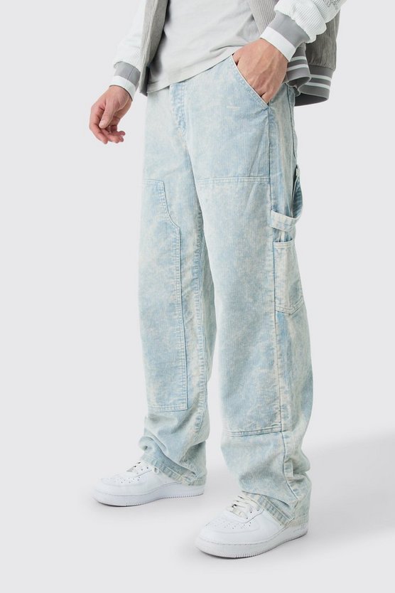 Lockere Cord-Hose mit Acid-Waschung
