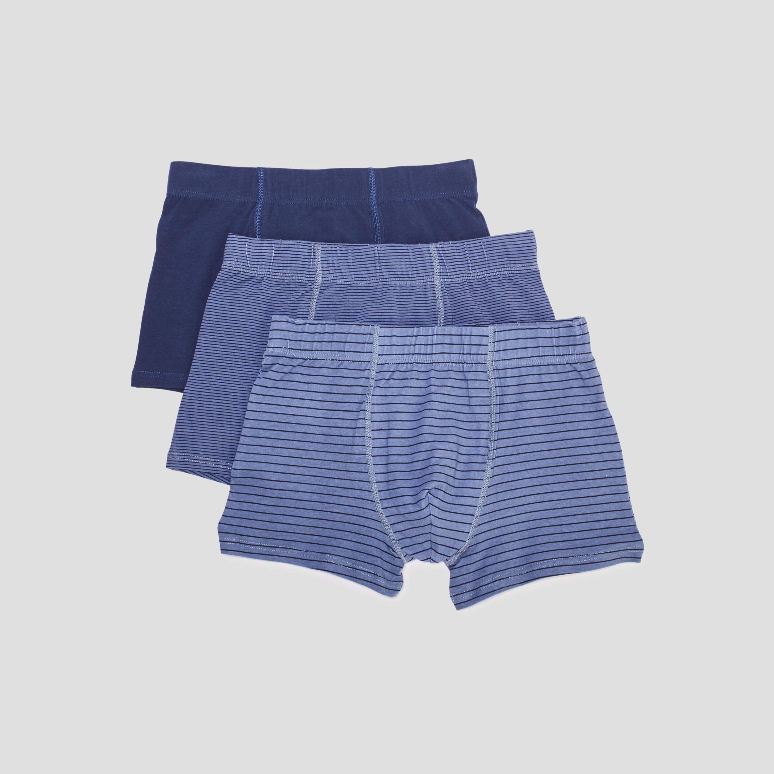 Lot 3 boxers coton bleu marine homme | La Halle