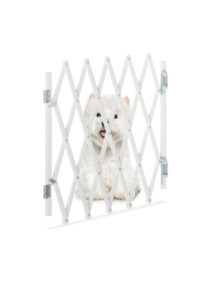 relaxdays Hundeabsperrgitter in Weiß - (B)96 x (H)48,5 cm günstig kaufen onesize
