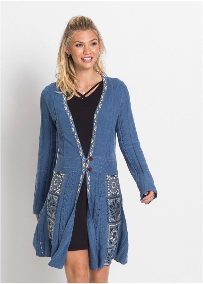 Longstrickjacke