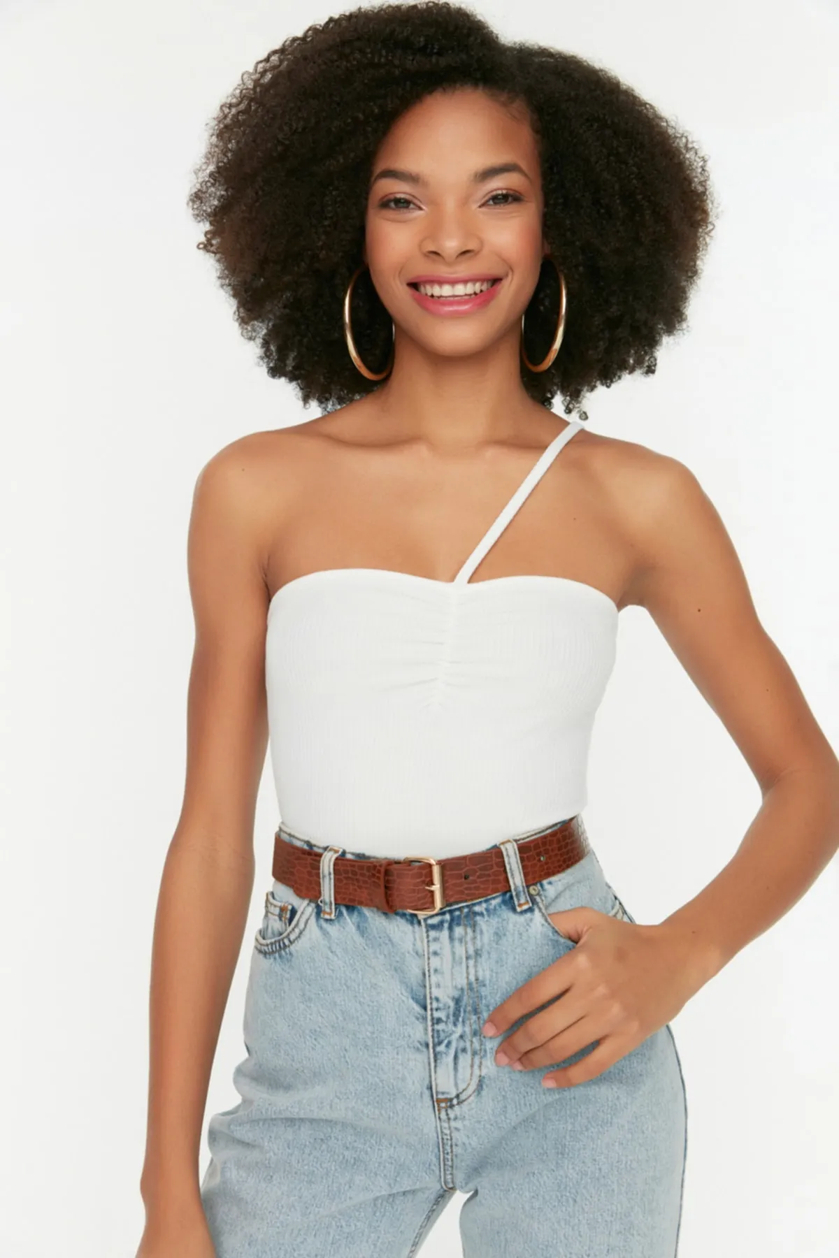 Trendyol Collection  Schwarz-brauner Damengürtel mit Schnalle im 2er-Pack TWOAW21KE0125