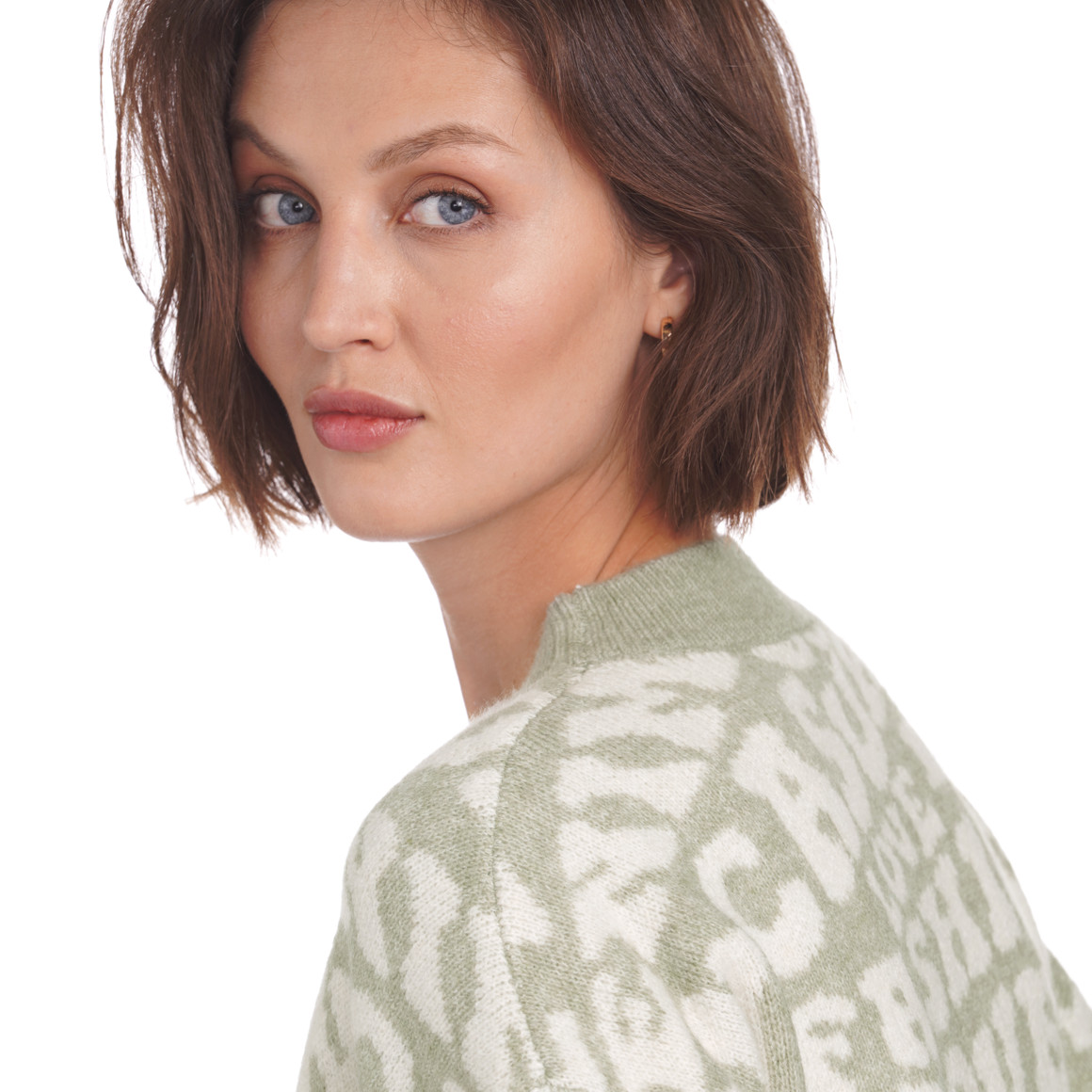 Damen Strickpullover mit Schriftzügen