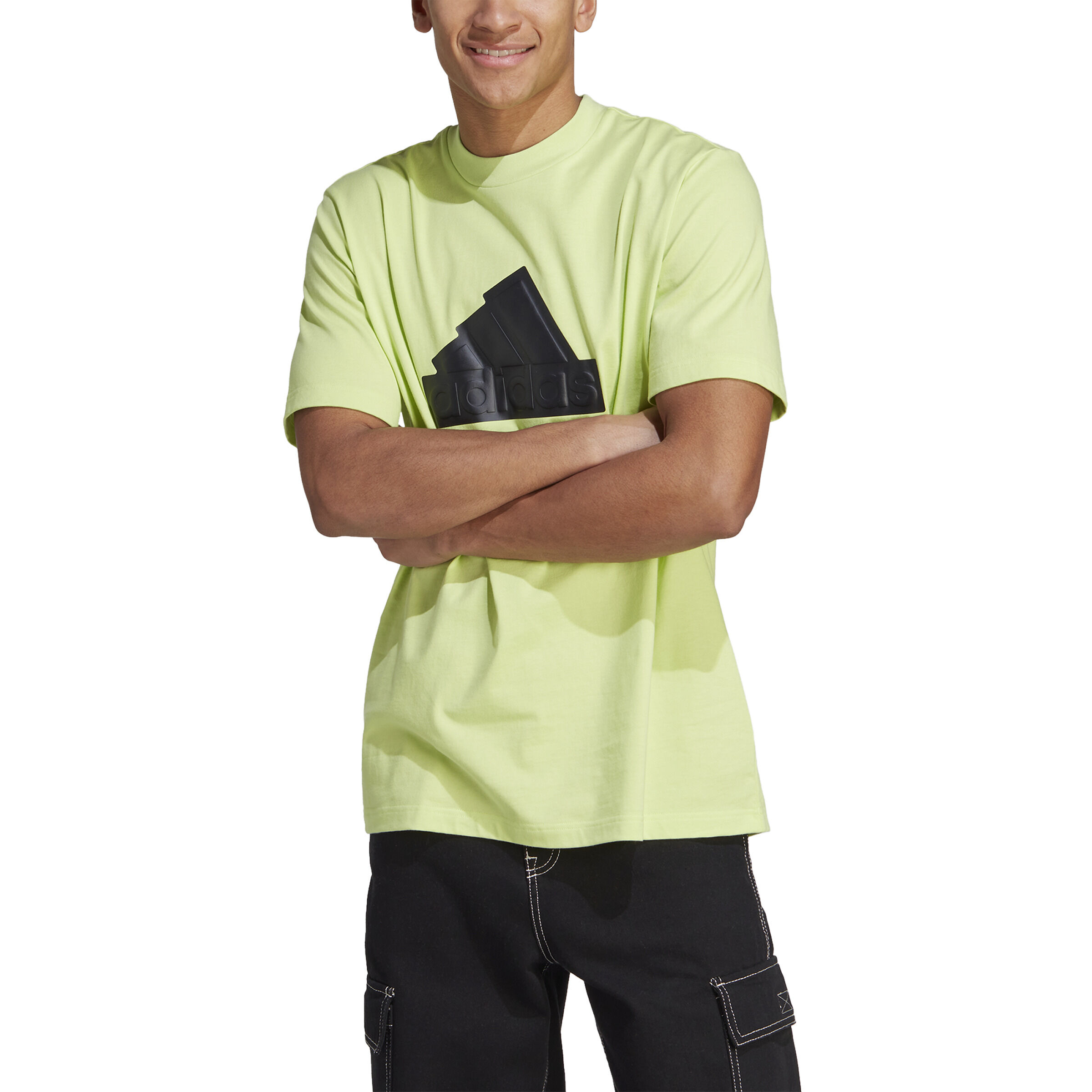 Future Icon Badge Of Sport T-Shirt Herren - Limette, Schwarz
