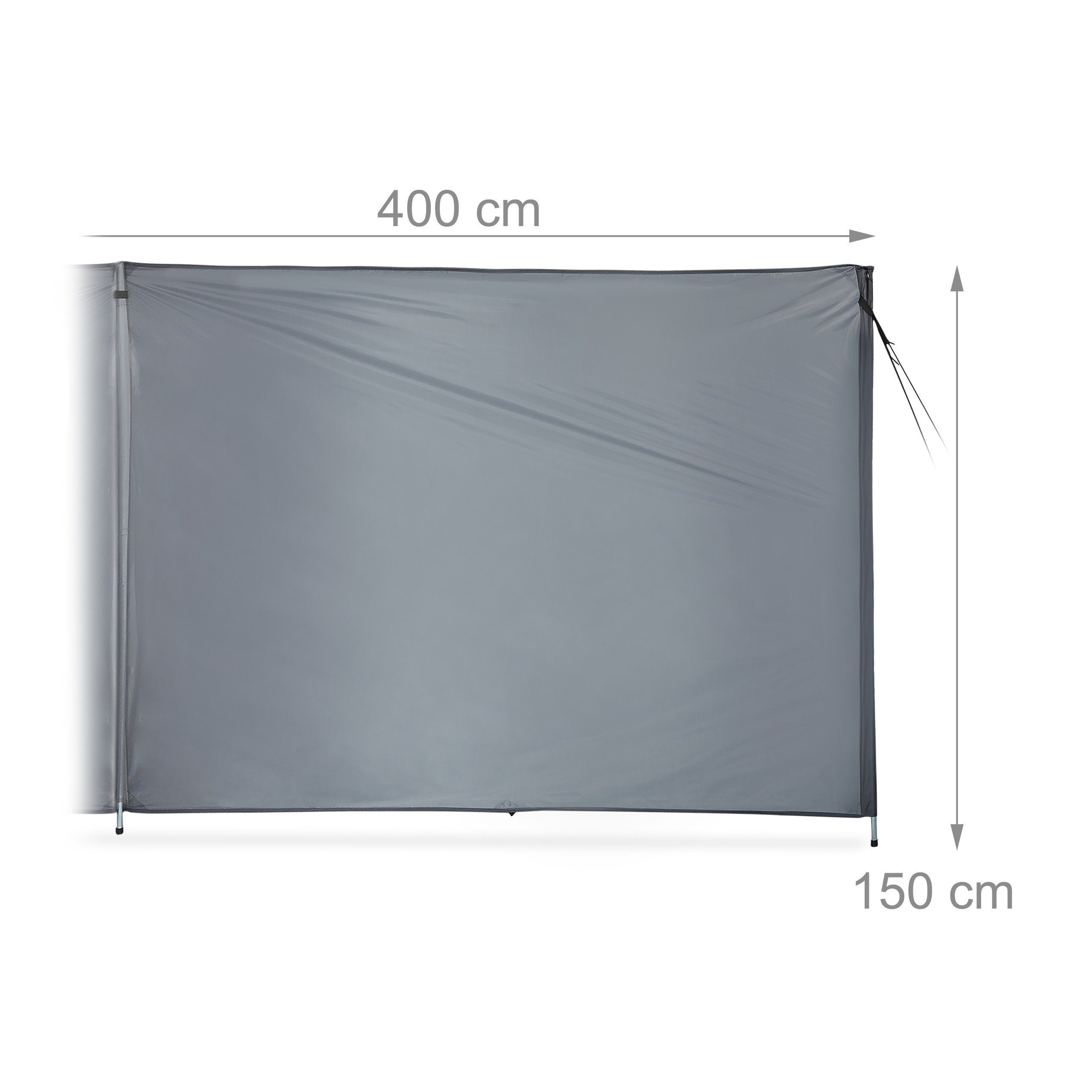 relaxdays Balkonsichtschutz Sicht- und Windschutz 4 Meter