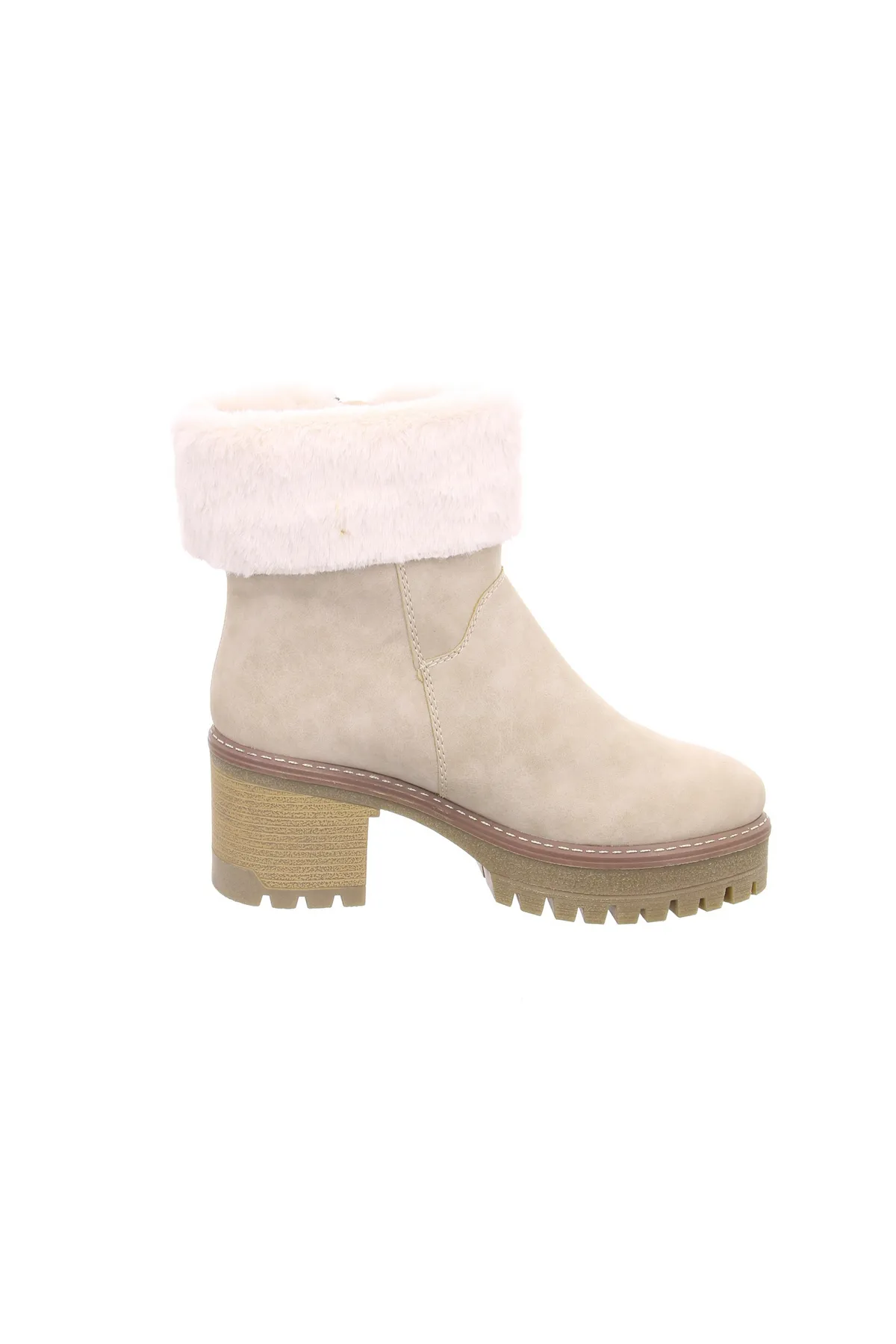Rieker  Stiefelette - Beige - Flacher Absatz