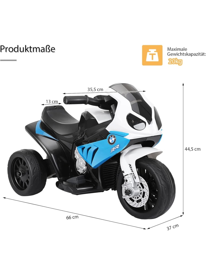 COSTWAY 6V Elektro Motorrad BMW von 18-36 Monaten in Blau günstig kaufen 66 cm
