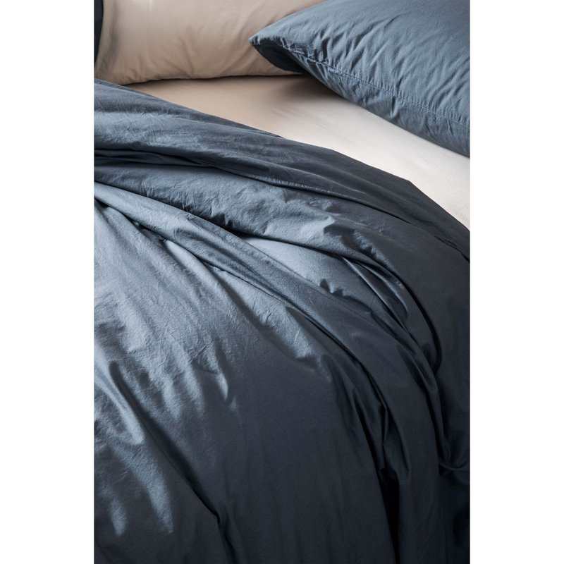 Housse de couette en Percale de Coton Bio lavé pour lit 1 personne