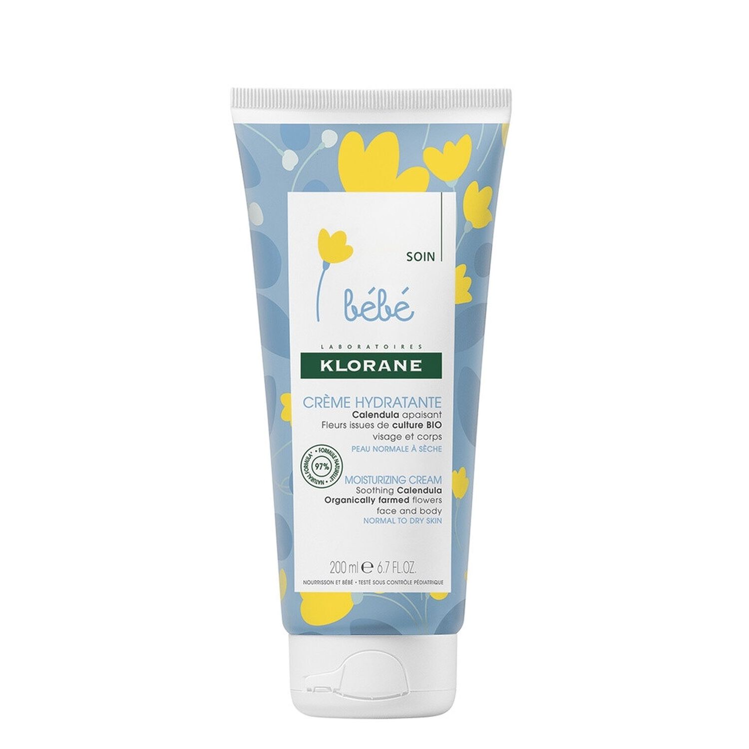 Klorane Crème Hydratante Bébé Au Calendula Apaisant - 200 ml
