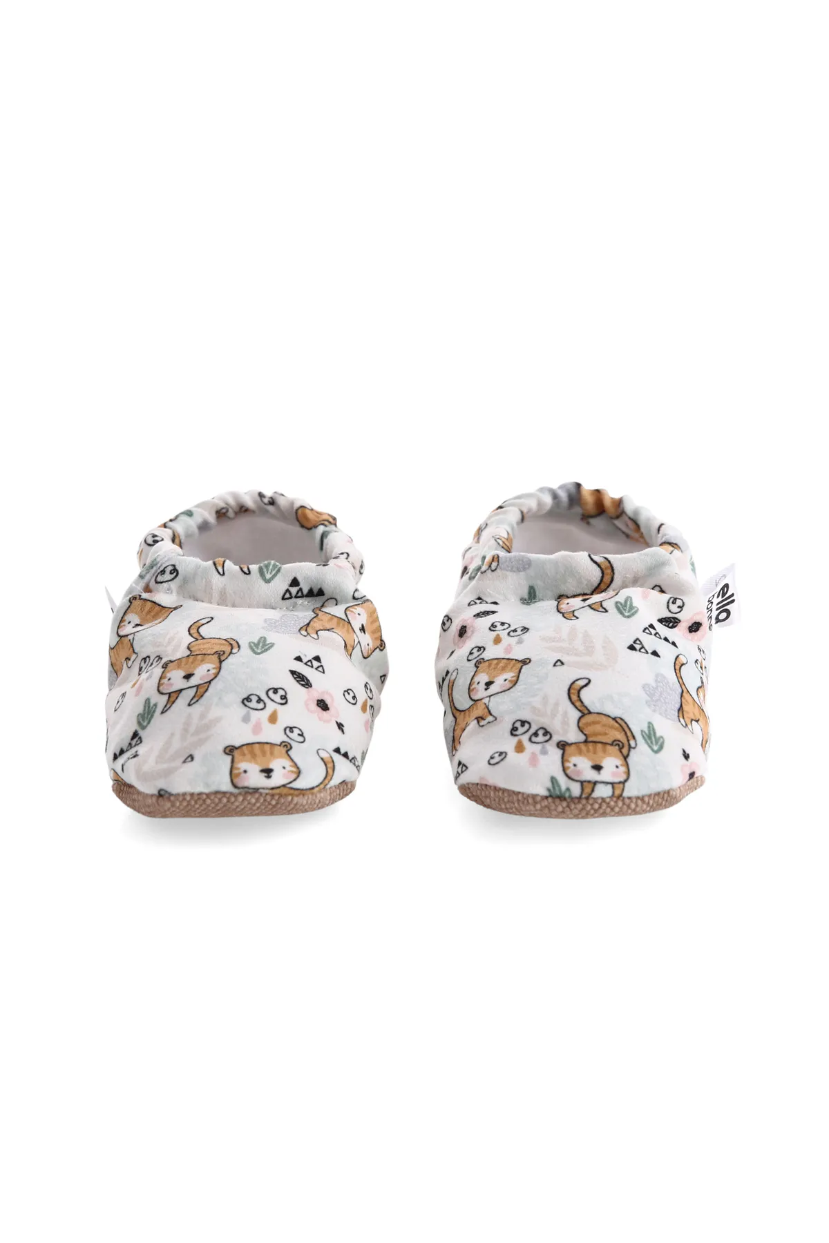 Ella Bonna  Babyschuhe mit rutschfester Sohle, Katzenmuster, Heimstiefel, Hausschuhe, Kinderzimmerschuhe, Hausschuhe