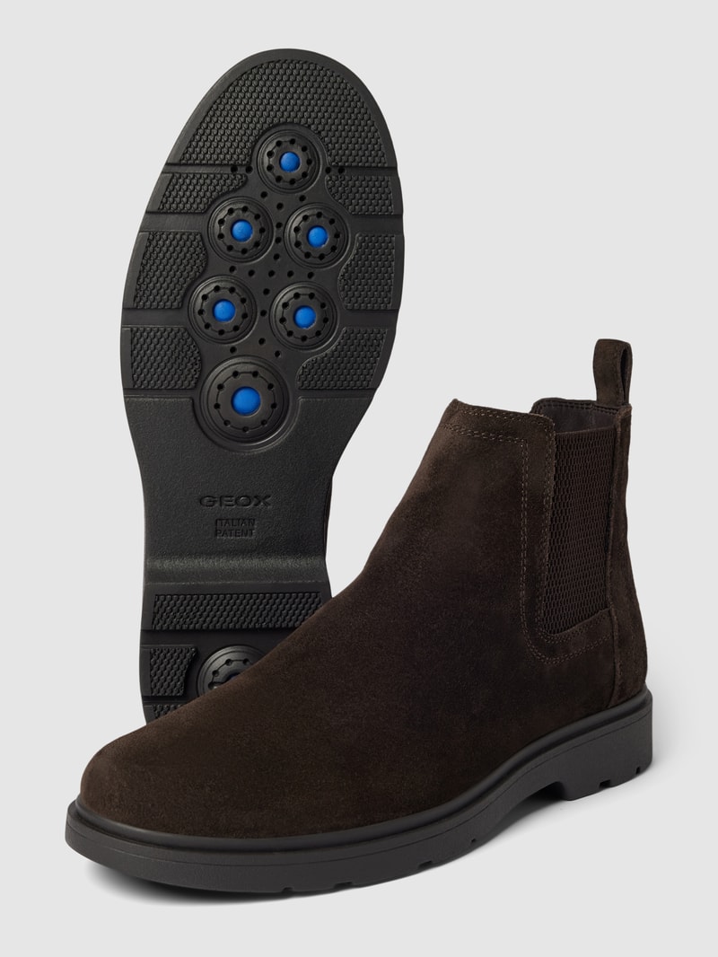 Chelsea Boots in Wildleder-Optik Modell 'SPHERICA' in dunkelbraun