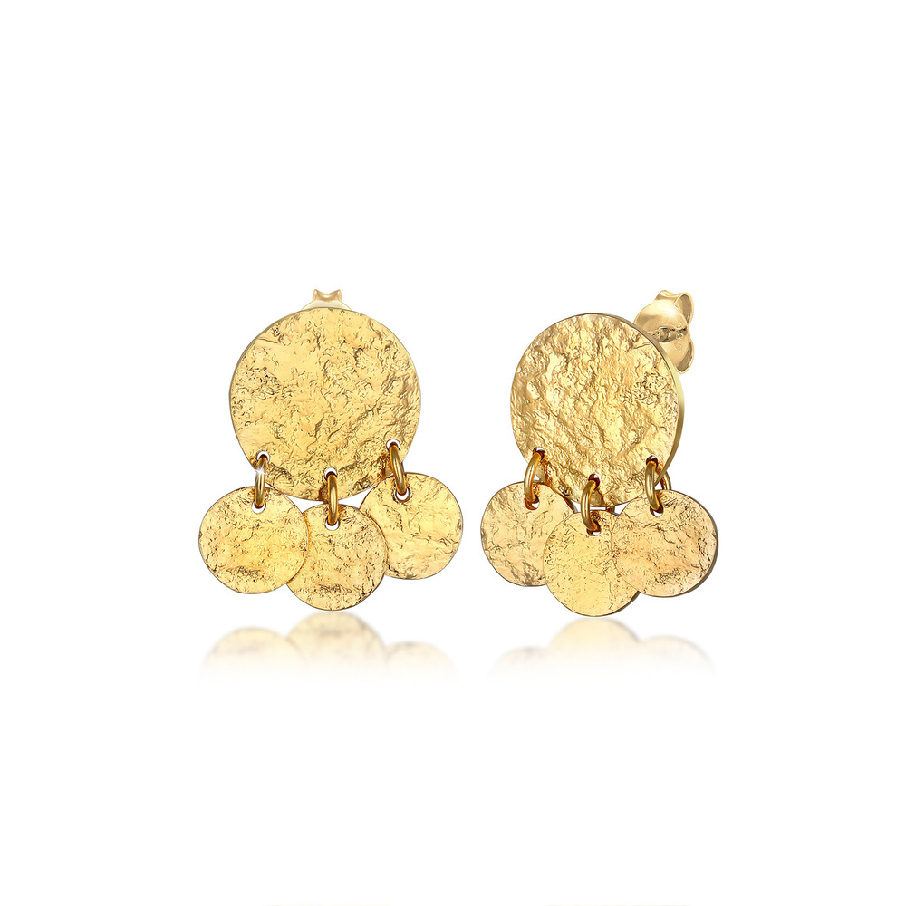 Elli Elli Boucles d'Oreilles Plaquettes Géo Boucles d'Oreille Femme - (925/1000) Argen Boucles d'oreilles