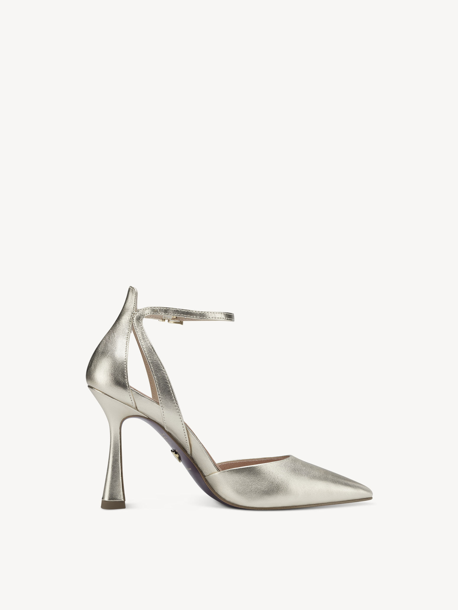 Escarpin en cuir - métallique